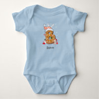 Familia Navidad Santa Pan de Jengibre Letra Niño B