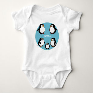 Body Para Bebé Familia Penguins