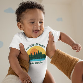 Body Para Bebé Family Lake Trip Cute Personalizado Sunset