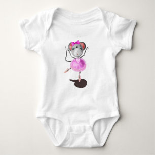 Body Para Bebé Famoso traje de bebé con Ballerina Mouse