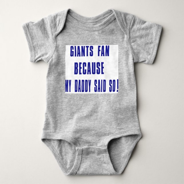 Body Para Bebé fan de los gigantes (Anverso)