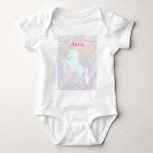 Body Para Bebé fantasía de unicornio rosa y púrpura