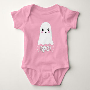 Body Para Bebé Fantasma de dibujos animados adorable diciendo BOO