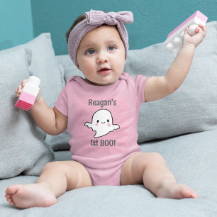 Body Para Bebé Fantasma de dibujos animados adorable, primer BOO