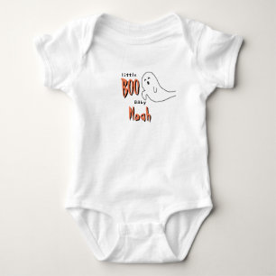 Body Para Bebé Fantasma Lindo Pequeño Boo Nombre Personalizado