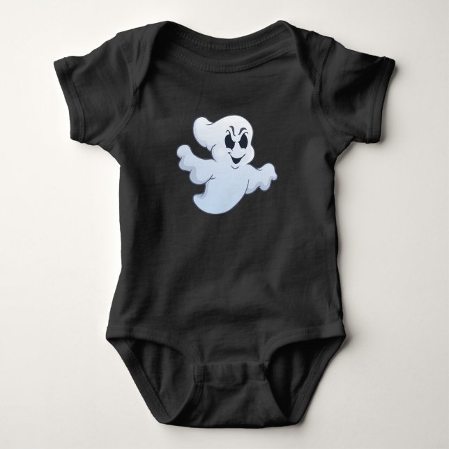 Body Para Bebé Fantasma malvada de Halloween (Anverso)