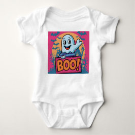 Body Para Bebé Fantasma Neon Halloween, Fantasma Neon Boo Hallowe