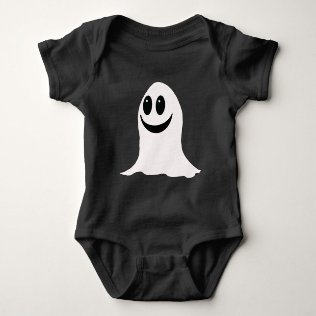 Body Para Bebé Fantasma Personalizado de Halloween (Anverso)