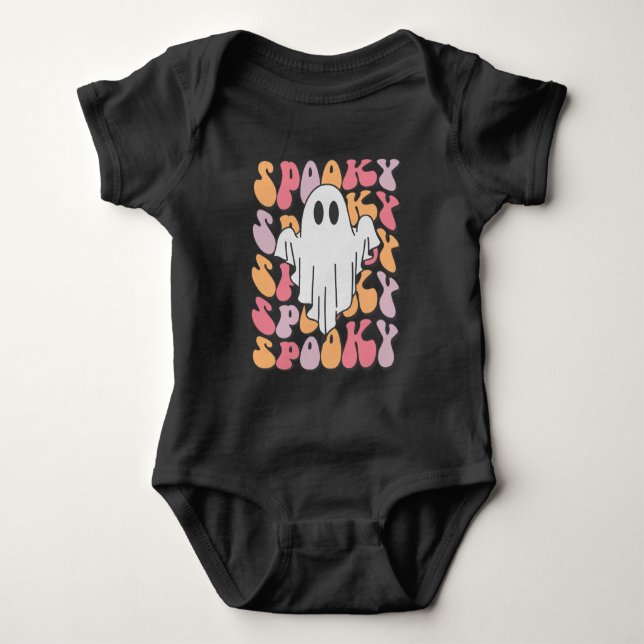 Body Para Bebé Fantasma retro fantasmal (Anverso)