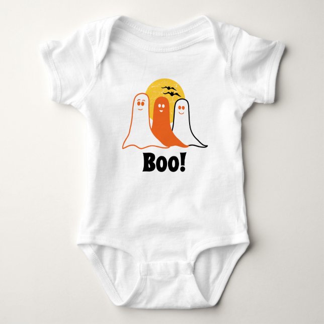 Body Para Bebé Fantasmas de boo de Halloween, niños, familia (Anverso)