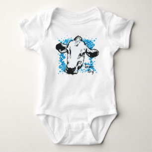 Body Para Bebé Farm Boy Blue Cow Baby Bodysuit