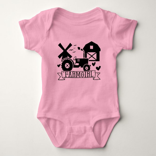 Body Para Bebé Farmgirl Baby Bodysuit (Anverso)