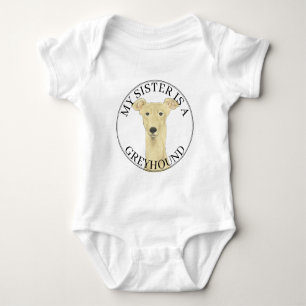 Body Para Bebé Fawn Greyhound Big Sister