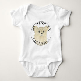 Body Para Bebé Fawn Long Haired Chihuahua Dog Big Sister