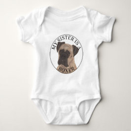 Body Para Bebé Fawn Masked Boxer Dog Big Sister