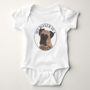 Body Para Bebé Fawn Masked Boxer Dog Gran Hermano