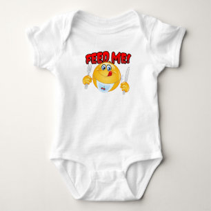 Body Para Bebé Feed Me Emoticon Baby Bodysuit