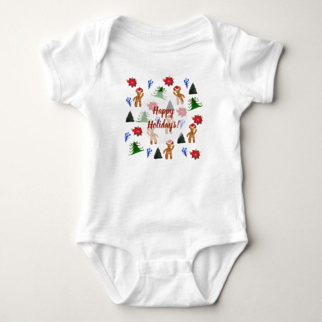 Body Para Bebé Felices Fiestas Baby Bodysuit (Anverso)