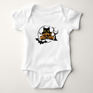 Body Para Bebé Felices gatos negros de Halloween