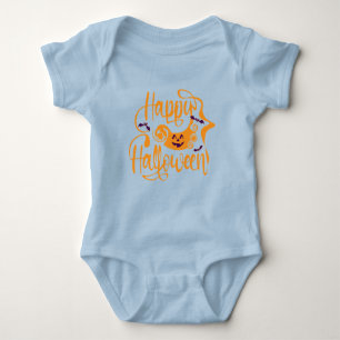 Body Para Bebé Felices murciélagos de Halloween jack o lantern