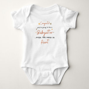 Body Para Bebé Felicidades Vas a Ser Niñera Tía Divertida