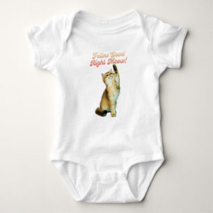 Body Para Bebé Feline Good Right Meow Funny Cat Cita Cute Kitten