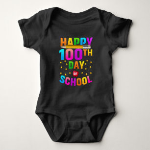 Body Para Bebé Feliz 100.º día de escuela para maestros y estudia