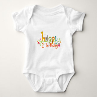 Body Para Bebé Feliz 1er Cumpleaños – Celebración con Tema de Ani