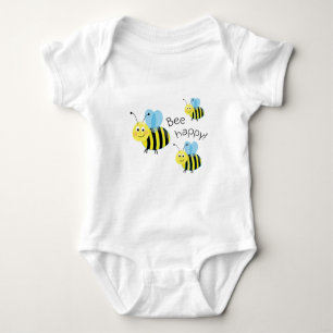 Body Para Bebé Feliz Abejas Voladoras Cute Bee Happy