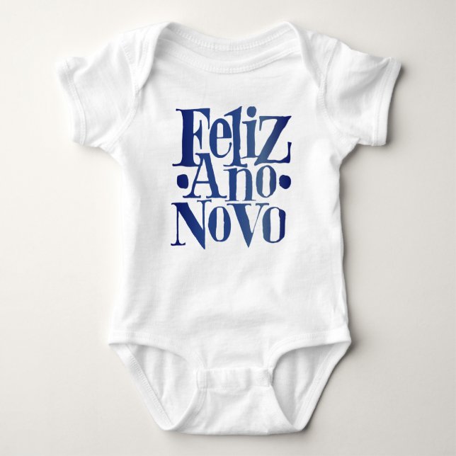 Body Para Bebé Feliz Ano Novo (Anverso)