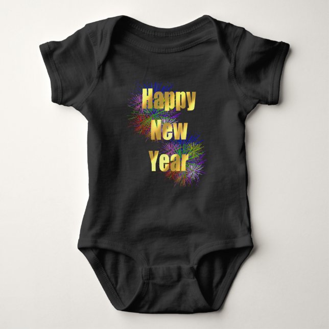Body Para Bebé Feliz Año Nuevo (Anverso)