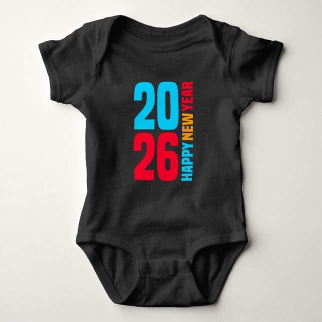 Body Para Bebé Feliz Año Nuevo 2026-34568 (Anverso)