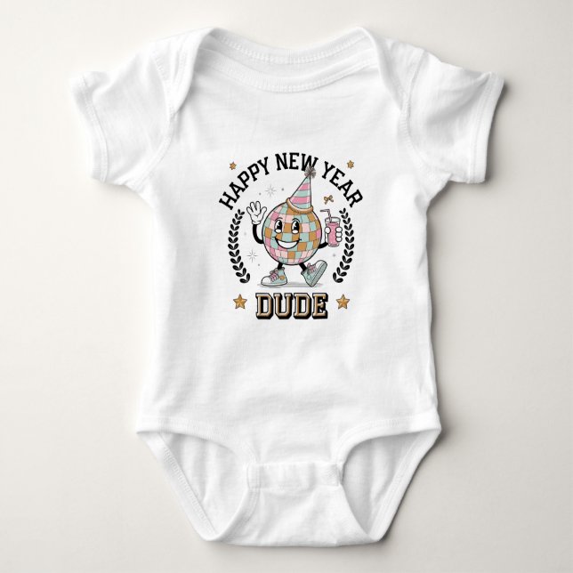 Body Para Bebé Feliz Año Nuevo Amigo Niño Bodysuit Gift (W) (Anverso)