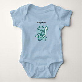 Body Para Bebé Feliz caracol: Personaliza el nombre del bebé