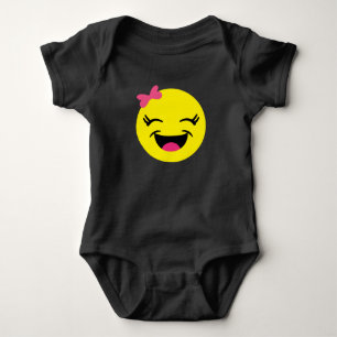 Body Para Bebé Feliz Chica de Emoji