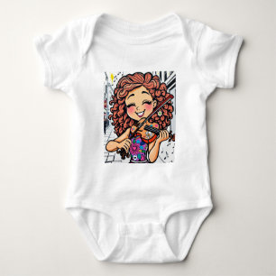 Body Para Bebé Feliz Chica de violín Personalizado para amantes d
