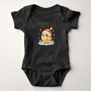 Body Para Bebé Feliz Chickmas, Camiseta de Navidad Linda para Niñ