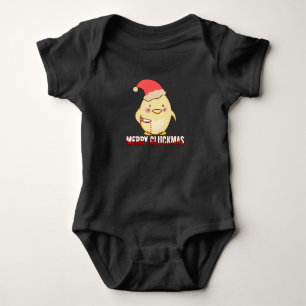 Body Para Bebé Feliz Cluckmas, Gallina Divertida de Navidad