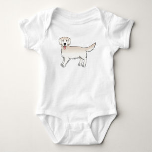 Body Para Bebé Feliz Crema inglesa Golden Retriever Cartog Dog