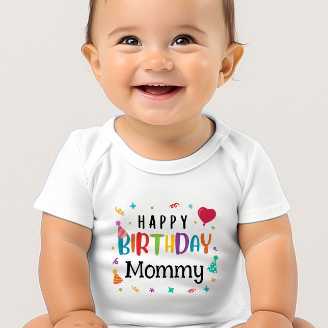 Body Para Bebé Feliz cumpleaños, mamá (Happy Birthday Mommy Baby Bodysuits - Adorable Designs for Mom's Big Day!)