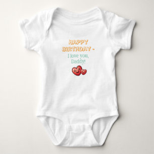 Body Para Bebé Feliz cumpleaños papá, regalo del día del padre, P