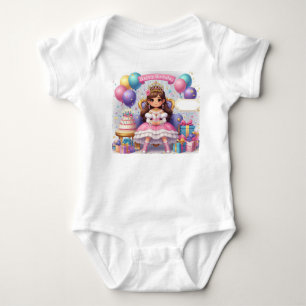 Body Para Bebé Feliz Cumpleaños Princesa