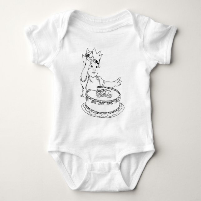 Body Para Bebé Feliz cumpleaños, Toddler Shirt (Anverso)