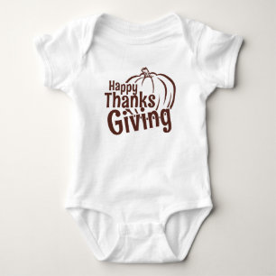 Body Para Bebé Feliz Día de Acción de Gracias – Diseño de Cosecha