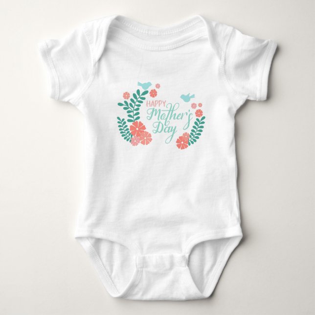 Body Para Bebé Feliz día de la madre (Anverso)