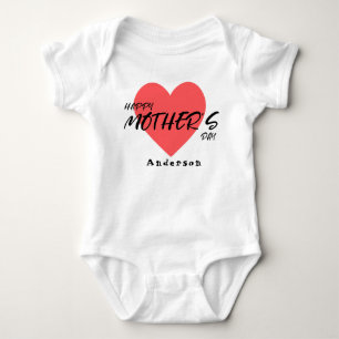Body Para Bebé Feliz día de la madre nombre personalizado Lindo