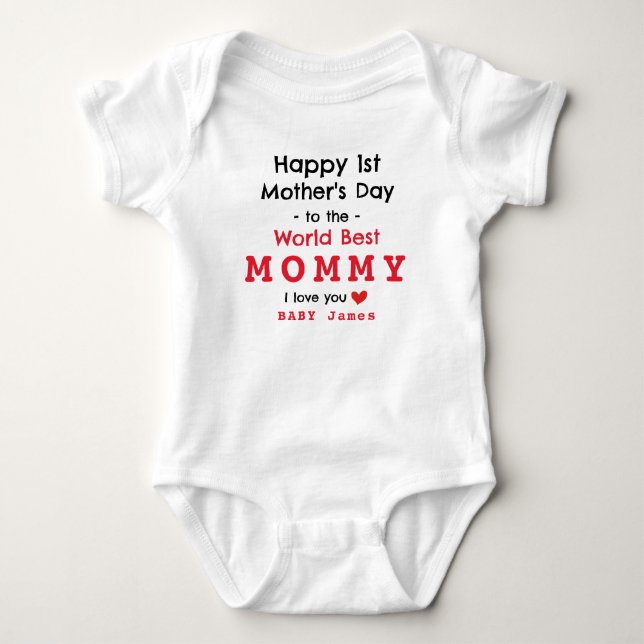 BODY PARA BEBÉ FELIZ DÍA DE LA PRIMERA MADRE - PERSONALIZAR IT (Anverso)