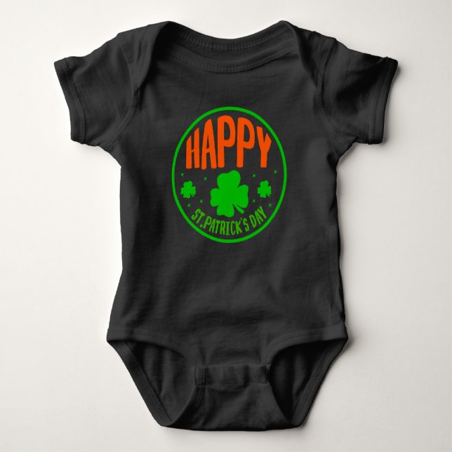 Body Para Bebé Feliz Día de San Patricio (Anverso)