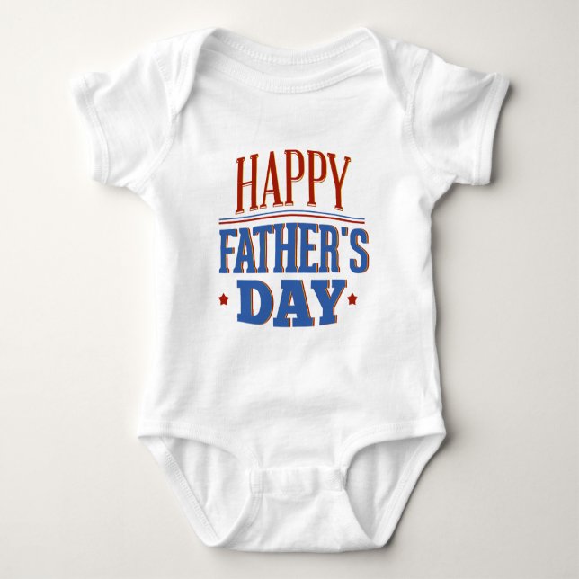 Body Para Bebé Feliz Día del Padre (Anverso)