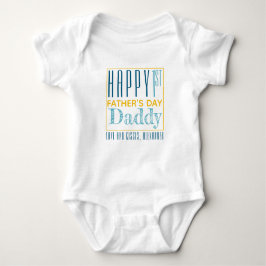 Body Para Bebé Feliz Día del Primer Padre Personalizado